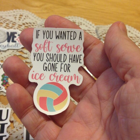 Volleyball stickers for cellphones, laptop, lockers, crafts, scrapbooking - Picture 5 of 6